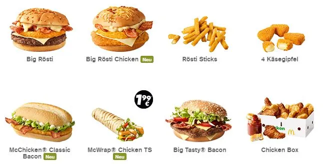 McDonalds Beilagen

