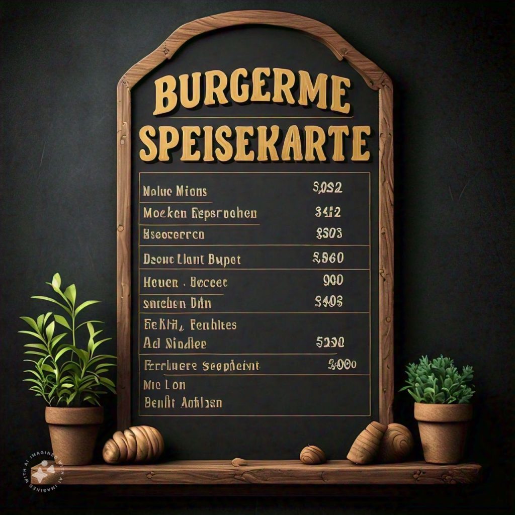Burgerme Speisekarte