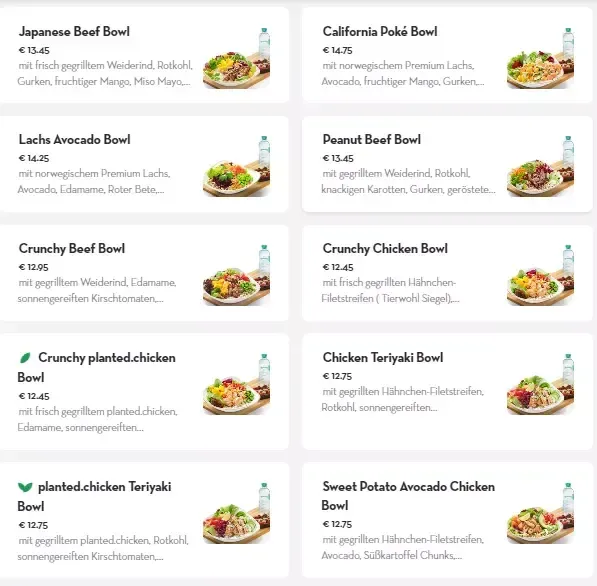 Dean And David Speisekarte