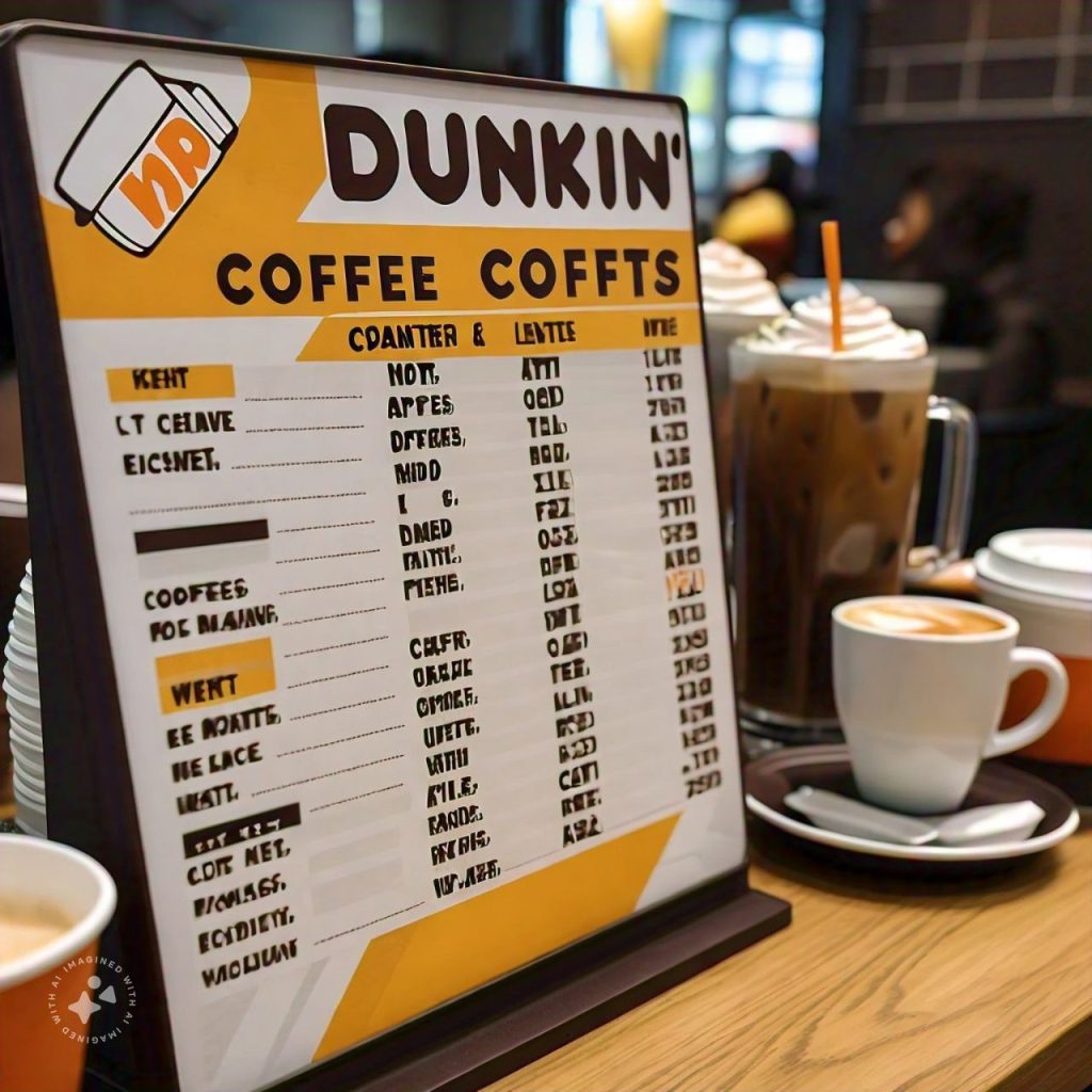 Dunkin Donuts Speisekarte