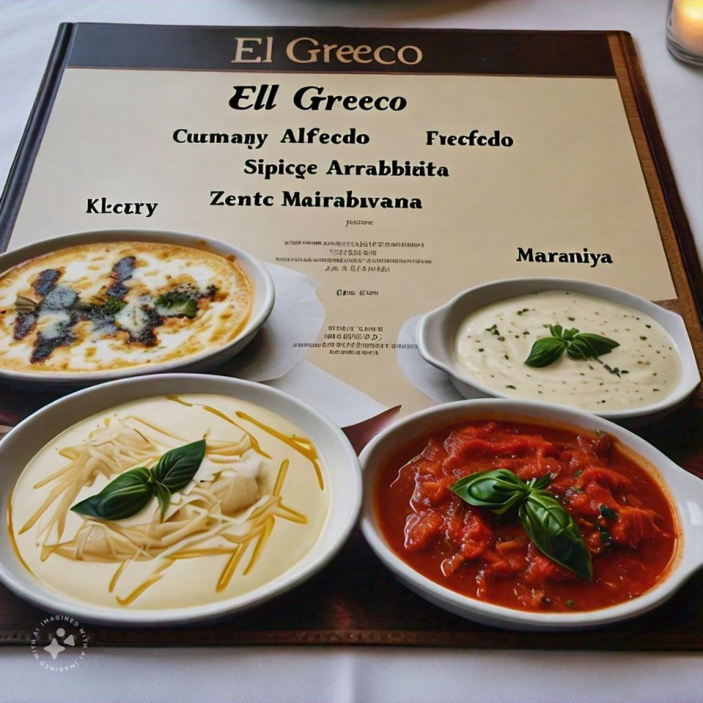 El Greco Speisekarte