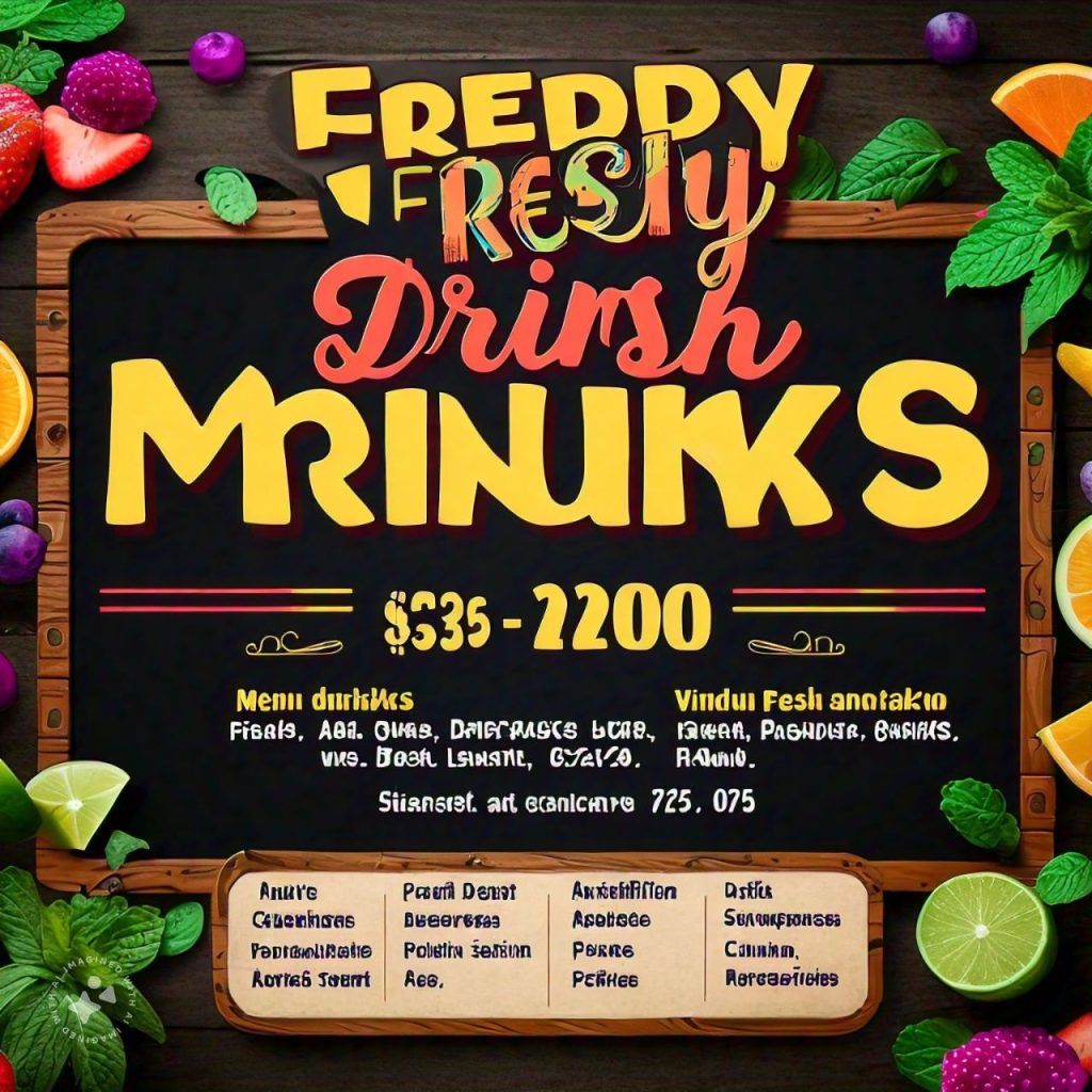 Freddy Fresh Speisekarte