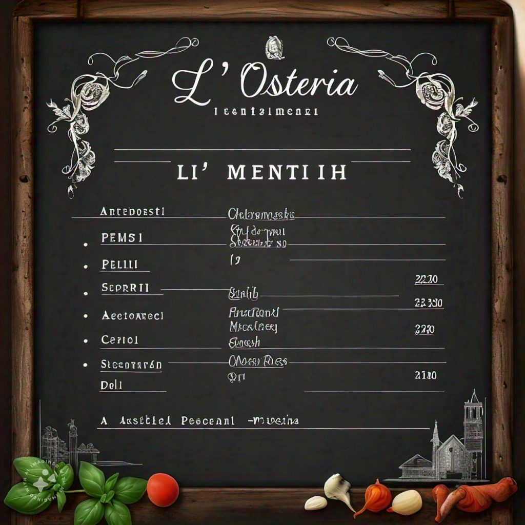 L’Osteria Speisekarte