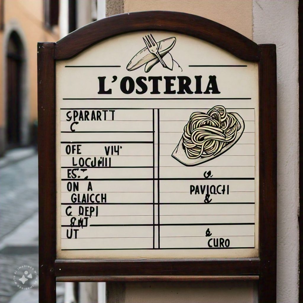 L’Osteria Speisekarte