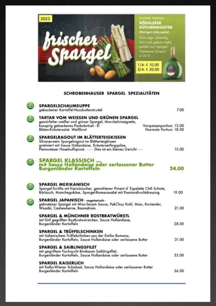 Ratskeller Speisekarte Preise