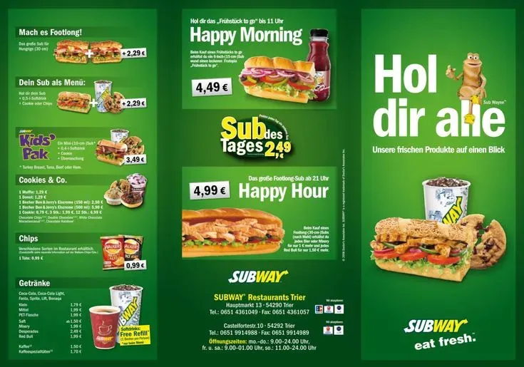 Subway Preise