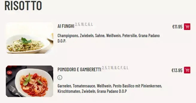 Vapiano Speisekarte Preise