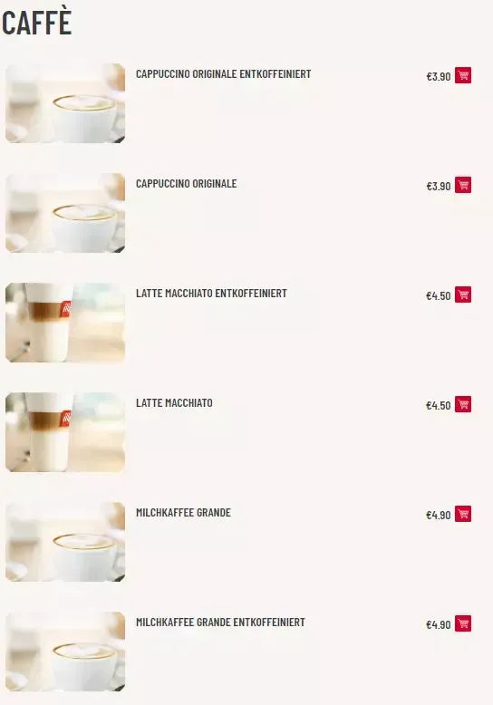 Vapiano Speisekarte Preise